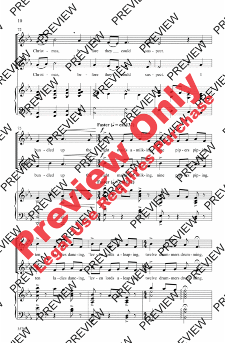 The Twelve Days After Christmas 2-Part scores gallery preview page 10