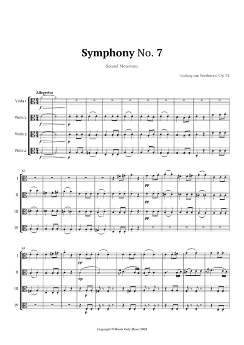 Symphony No. 7 by Beethoven for Viola Quartet image number null