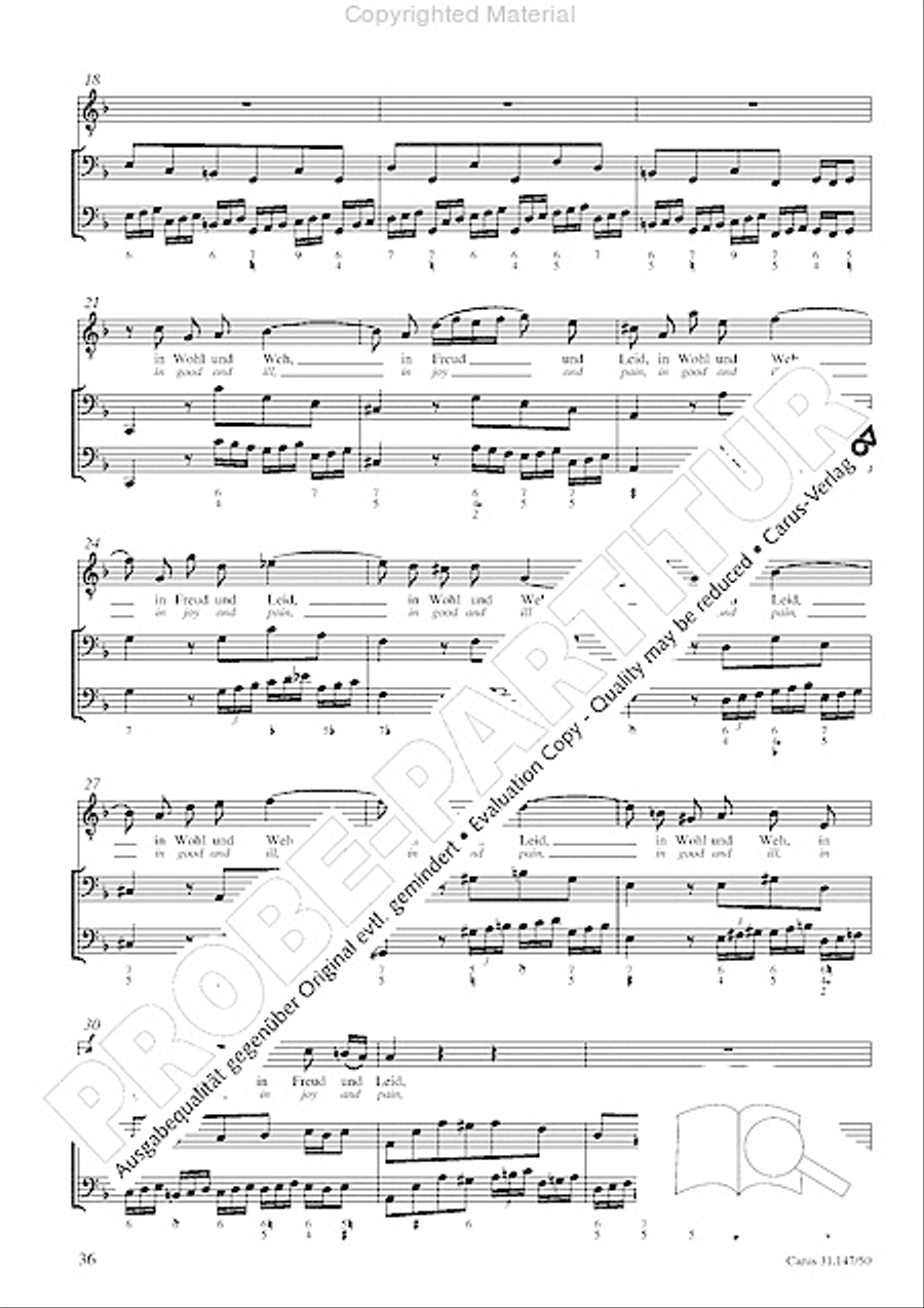 Heart and mouth and thought and action (Herz und Mund und Tat und Leben) (Herz und Mund und Tat und Leben) 4-Part scores gallery preview page 38