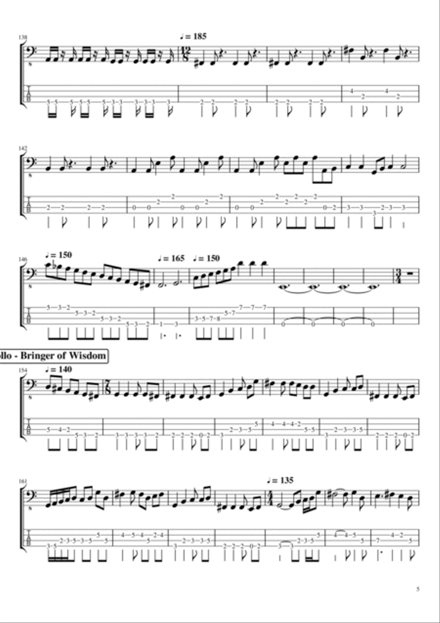 Cygnus X-1 Book Ii: Hemispheres Guitar Tablature scores gallery preview page 5