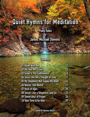 Book cover for Quiet Hymns for Meditation - Piano Book