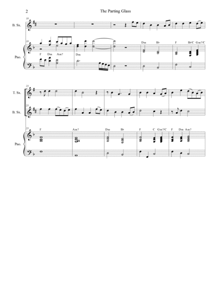 The Parting Glass (for Saxophone Quartet and Piano) image number null