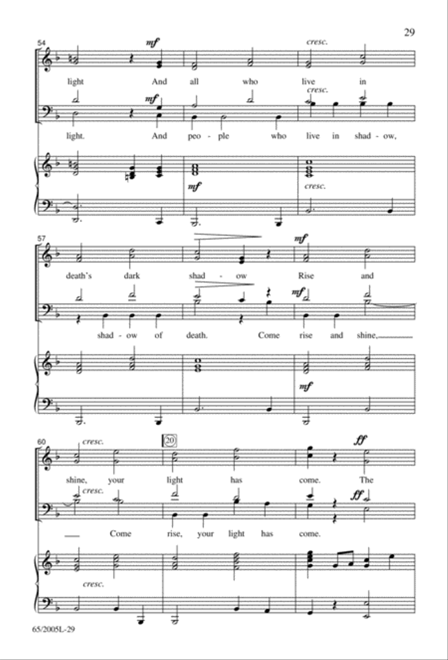 I Hear the Prophet Callin' 4-Part scores gallery preview page 30