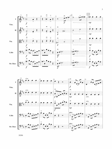 End Pin Rag (Cello and Bass Section Feature): Score