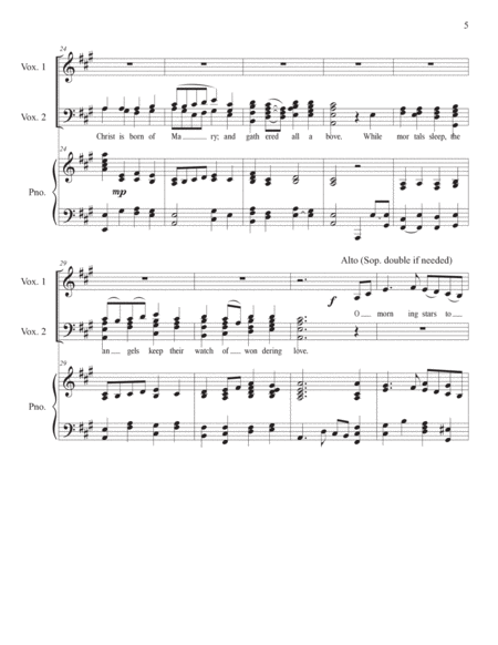 O Little Town of Bethlehem SATB Forest Green (melody)