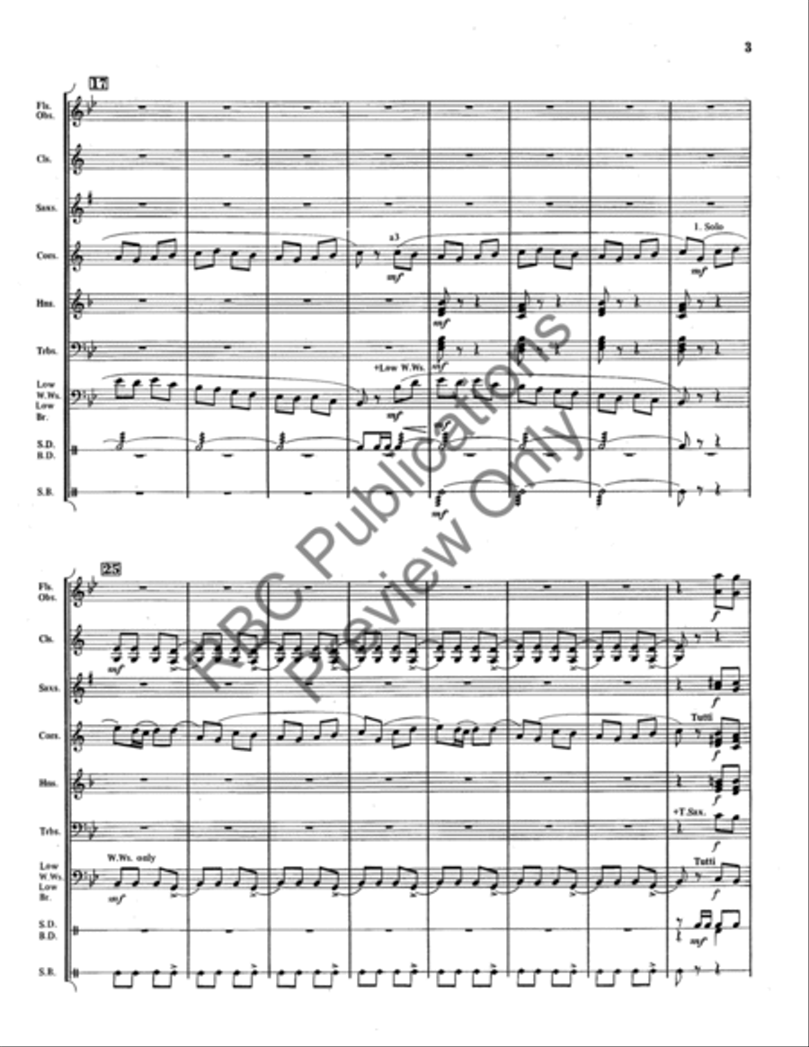 Three Old French Ballads (Score) Concert Band scores gallery preview page 4