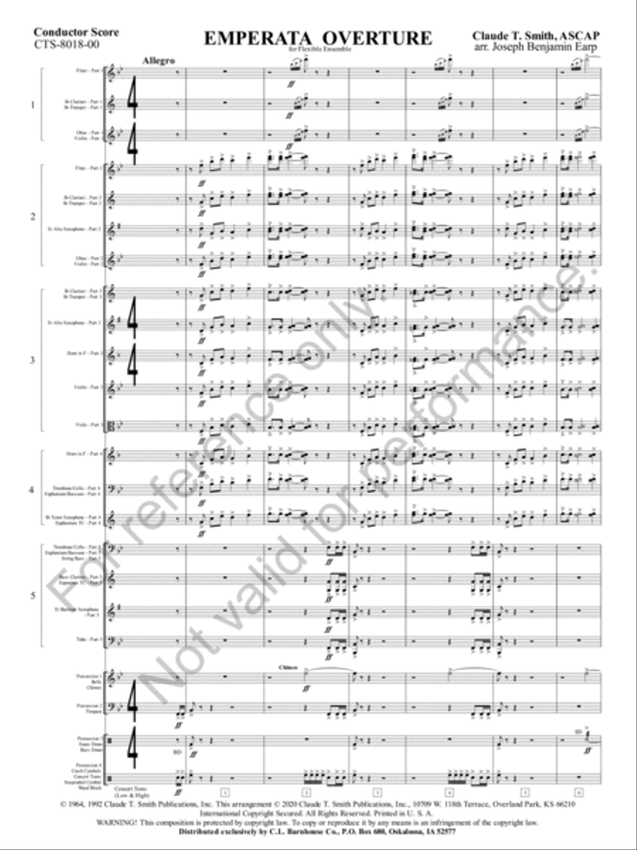 Emperata Overture Emperata Overture Concert Band scores gallery preview page 4