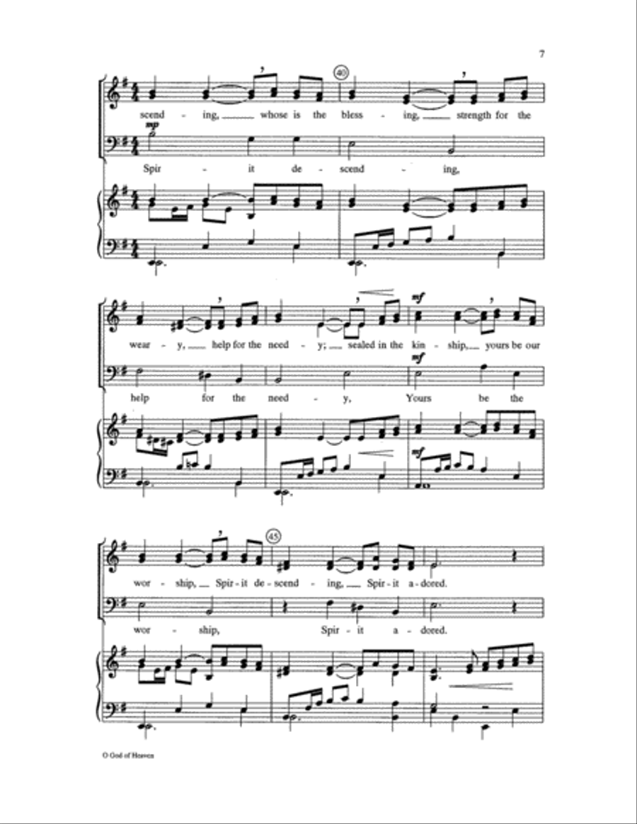 O God of Heaven O God of Heaven Choir scores gallery preview page 7