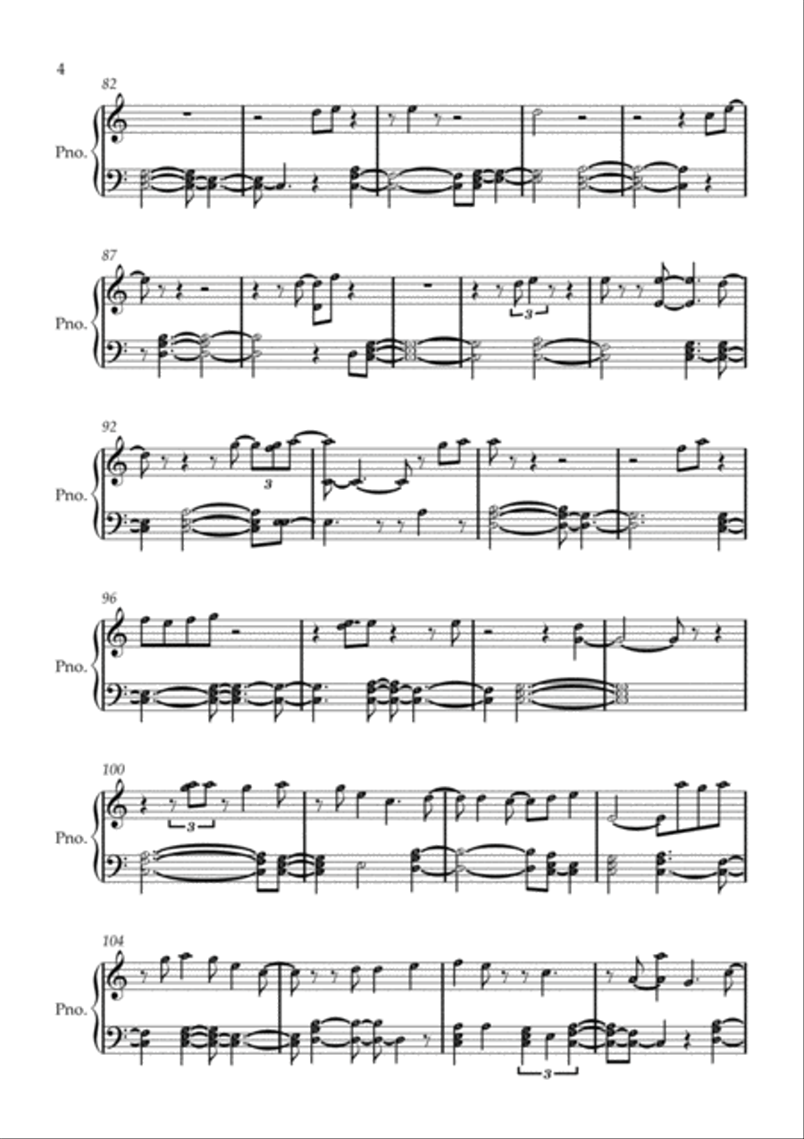 A Thousand Hallelujahs / I (we) Exalt Thee Easy Piano scores gallery preview page 4