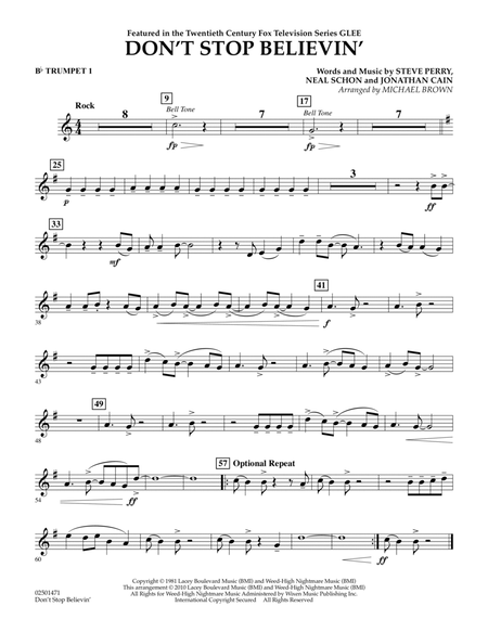Don't Stop Believin' - Bb Trumpet 1 by Michael Brown Concert Band - Digital Sheet Music