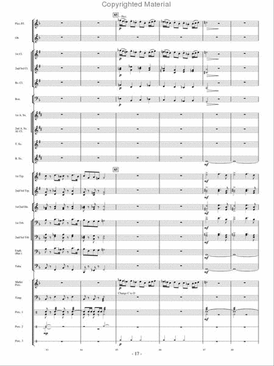 Quest of the Undaunted Knight Concert Band scores gallery preview page 16
