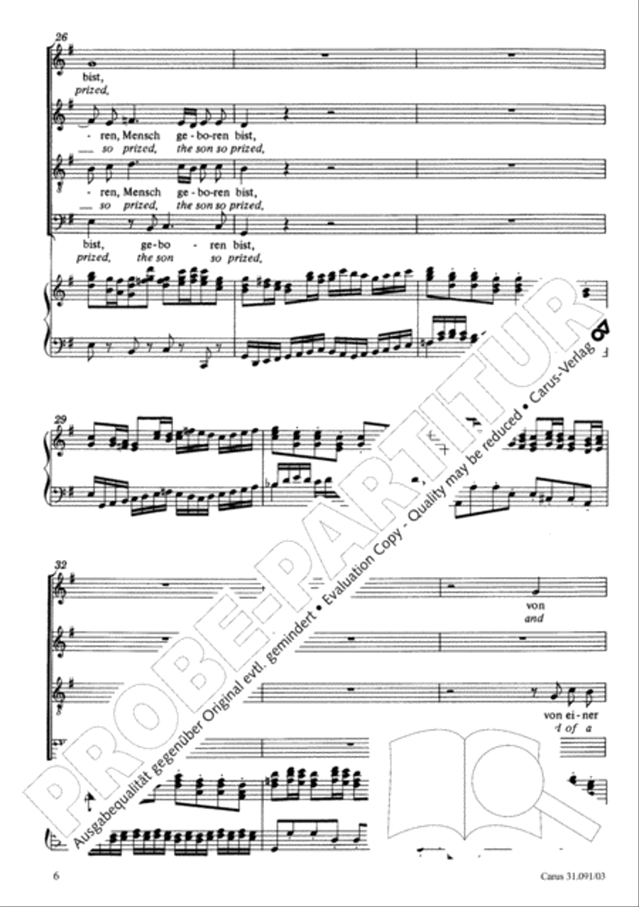 All praise to you, Lord Jesus Christ (Gelobet seist du, Jesu Christ) 4-Part scores gallery preview page 7