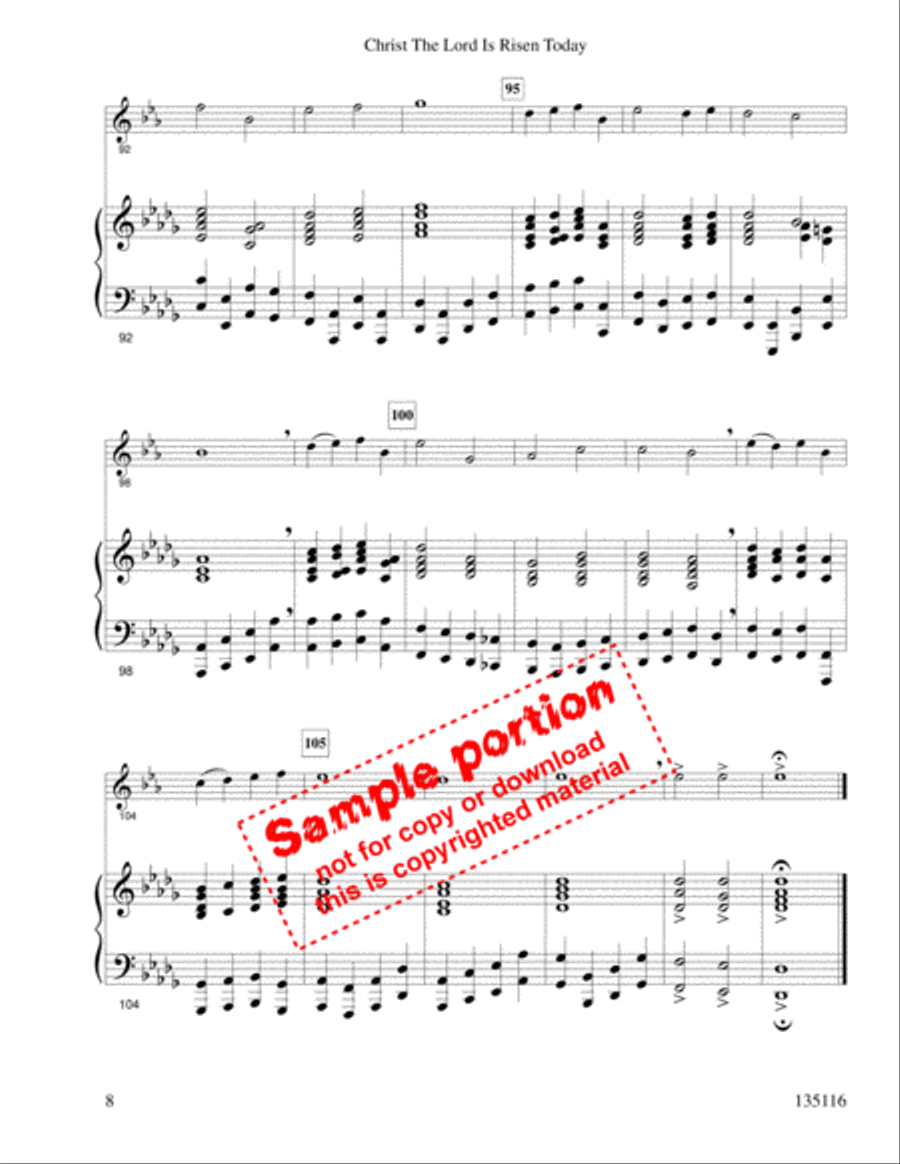 Christ The Lord Is Risen Cornet scores gallery preview page 6