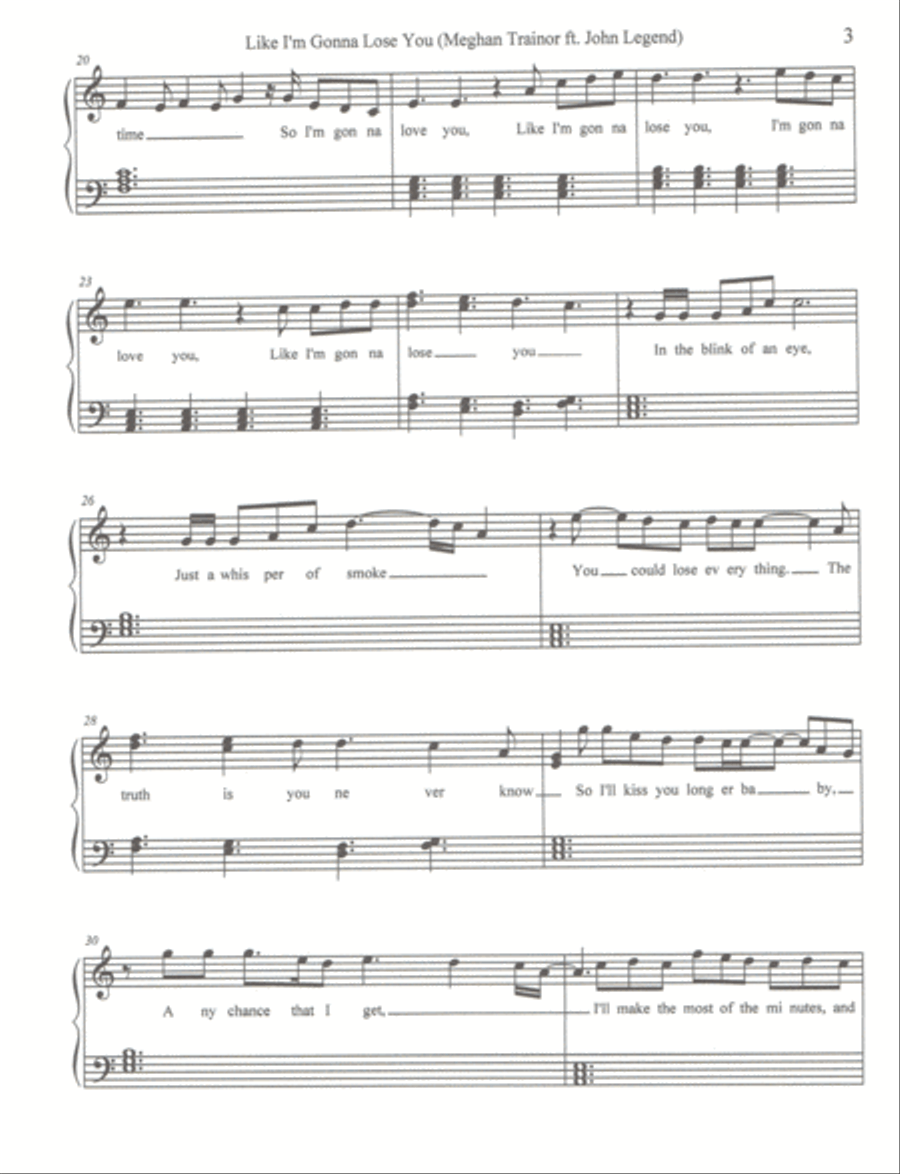 Like I'm Gonna Lose You Like I'm Gonna Lose You Small Ensemble scores gallery preview page 3