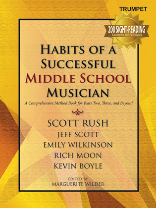 Book cover for Habits of a Successful Middle School Musician - Trumpet