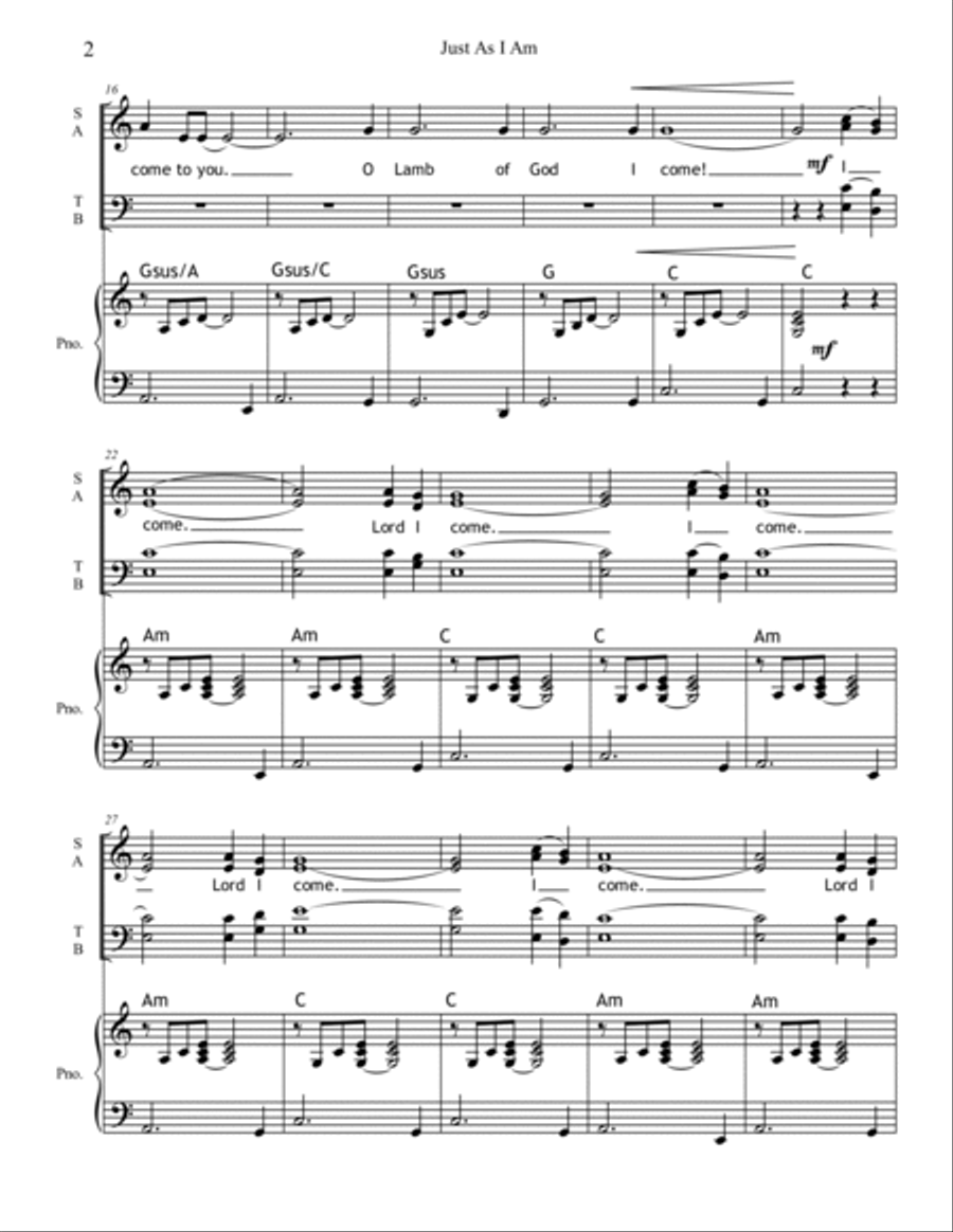 Just As I Am 4-Part scores gallery preview page 3