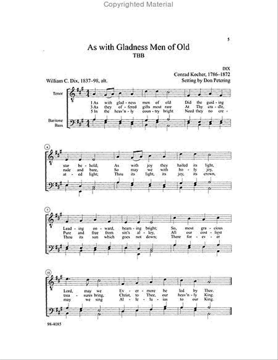 Four Hymns for Men's Voices 3-Part scores gallery preview page 3