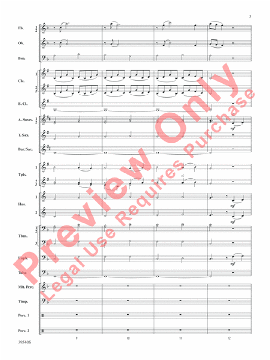 Carols from the British Isles Concert Band scores gallery preview page 6