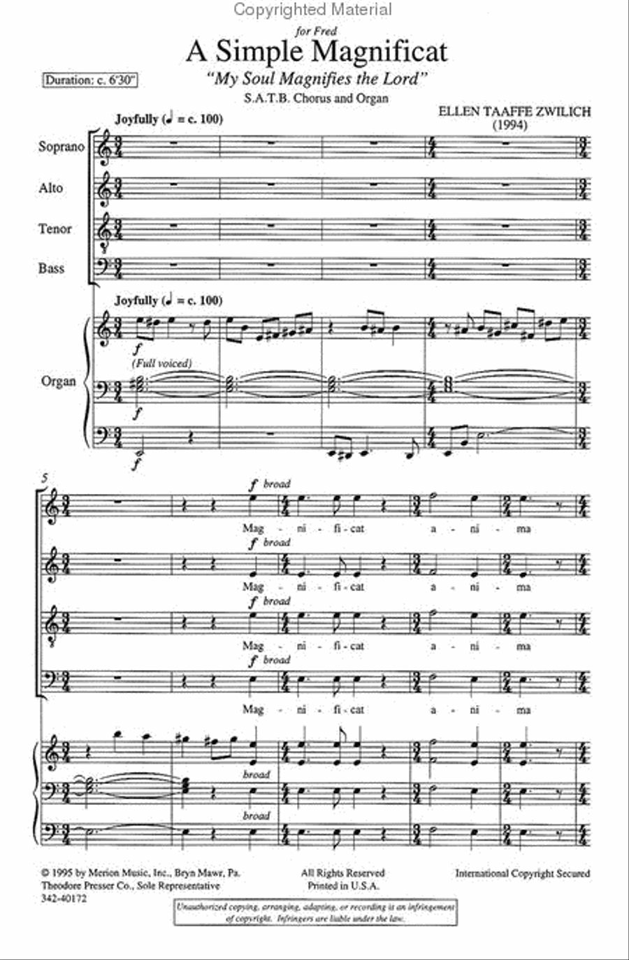 A Simple Magnificat: 