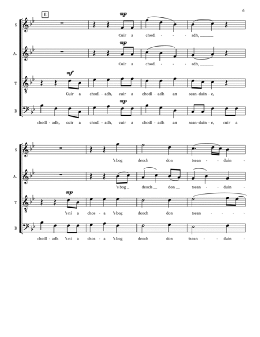 Bog Braon don tSeanduine 4-Part scores gallery preview page 6