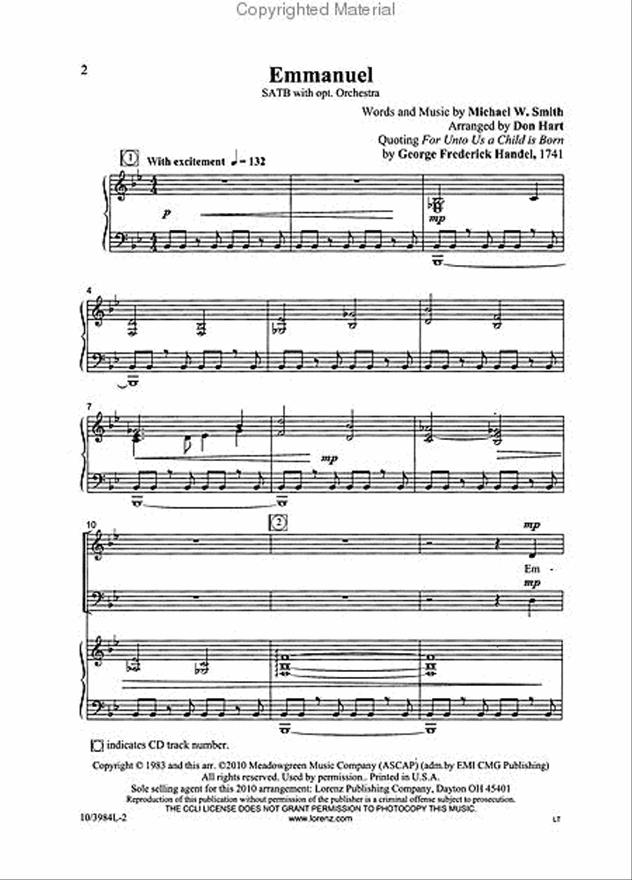 Emmanuel 4-Part scores gallery preview page 2