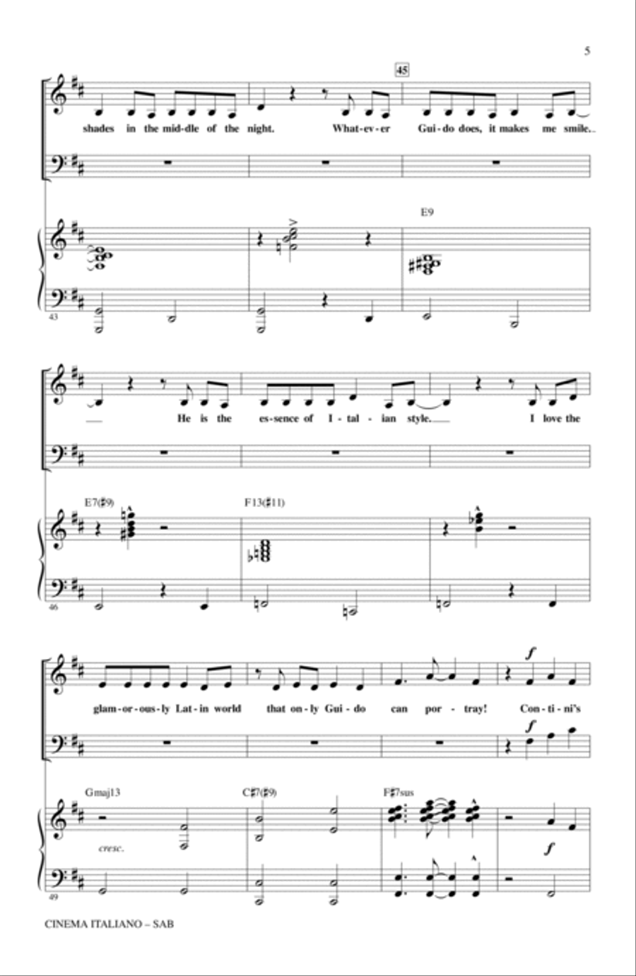 Cinema Italiano Cinema Italiano 3-Part scores gallery preview page 4