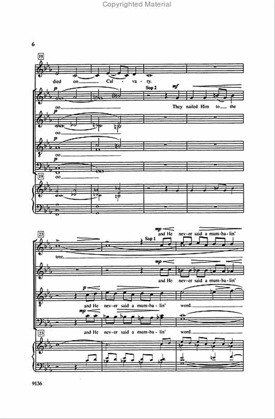 Calvary Calvary Divisi scores gallery preview page 3