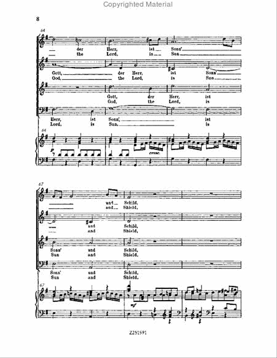 Gott, der Herr, ist Sonn' und Schild, BWV 79 Choir scores gallery preview page 8