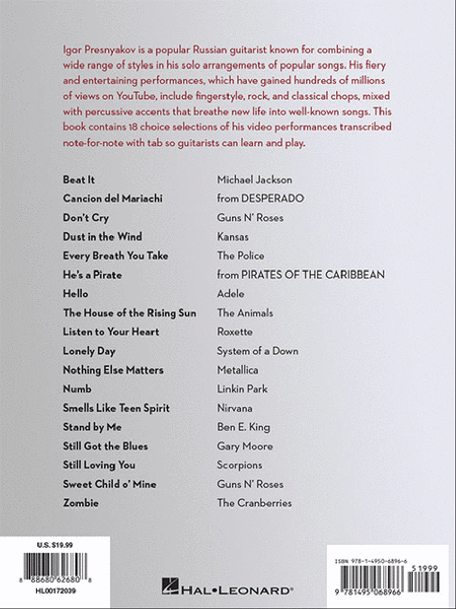 Igor Presnyakov's Fingerstyle Guitar Anthology Electric Guitar scores gallery preview page 6