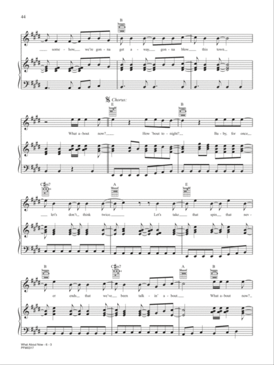 What About Now What About Now Piano, Vocal, Guitar scores gallery preview page 3