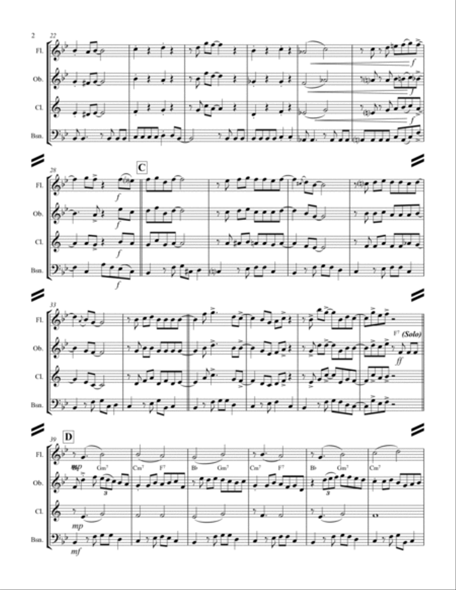 Blue Moon Woodwind Quartet scores gallery preview page 3