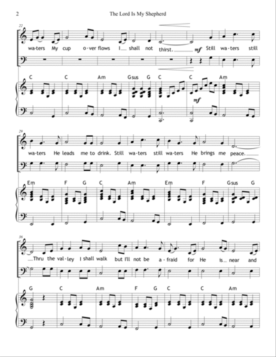 The Lord Is My Shepherd 2 Part 3-Part scores gallery preview page 3