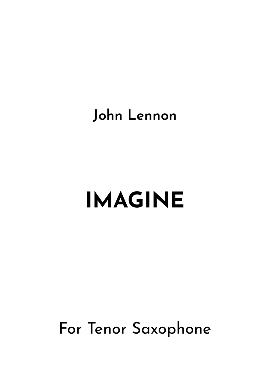 Imagine Tenor Saxophone scores gallery preview page 1