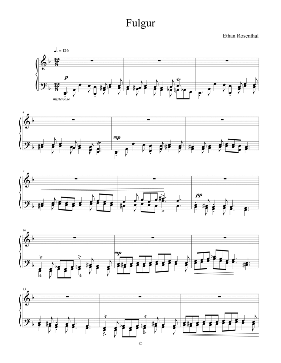 Fulgur Piano Solo scores gallery preview page 1