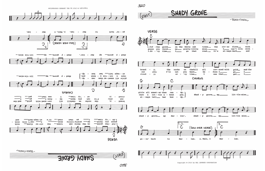 Shady Grove Voice scores gallery preview page 1