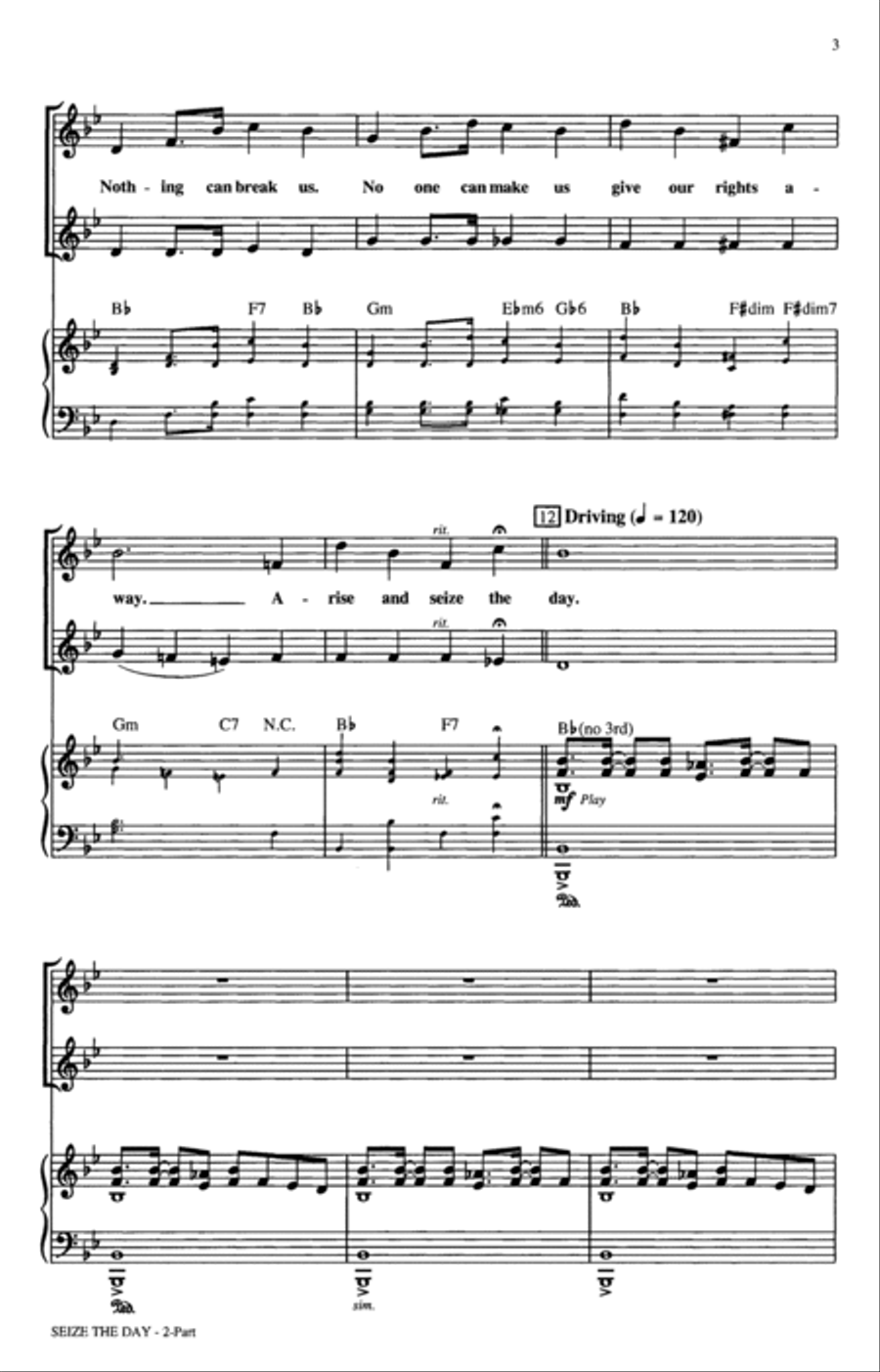 Seize The Day (from Newsies) (arr. Roger Emerson) 2-Part scores gallery preview page 2