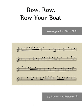 Row, Row, Row Your Boat - Flute Solo
