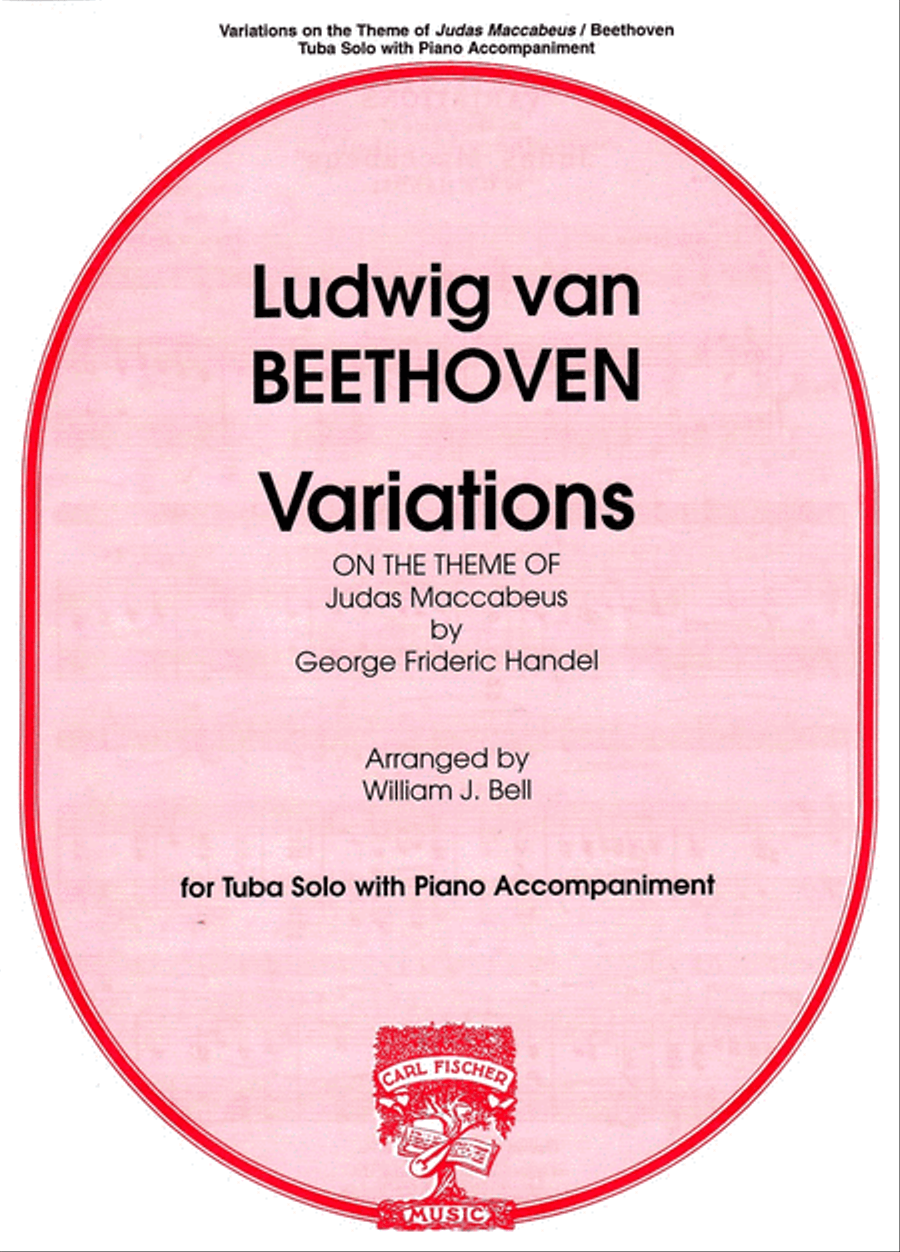 Variations On The Theme Of Judas Maccabeus Tuba scores gallery preview page 1
