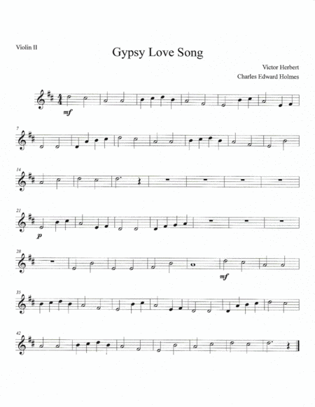 Gypsy Love Song--String Orchestra Set image number null