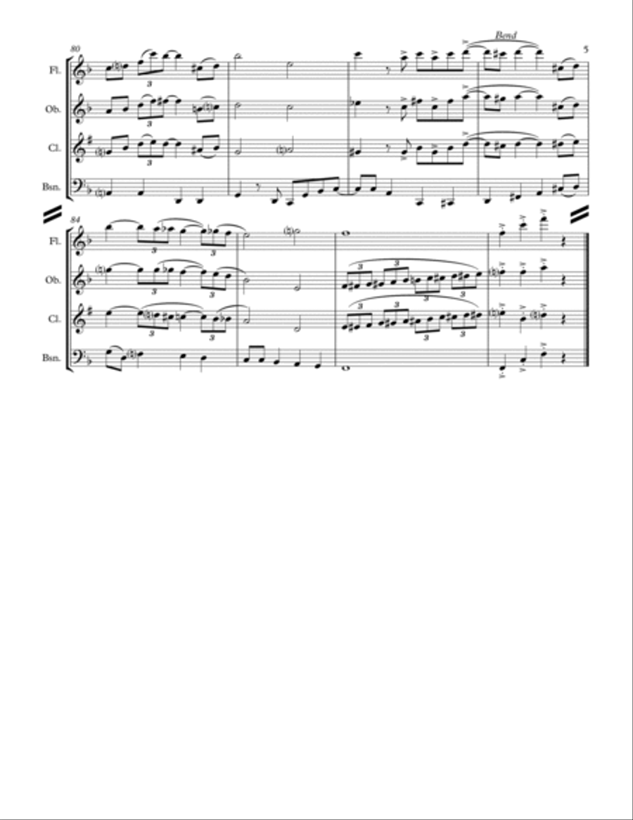 It's Beginning To Look Like Christmas Woodwind Quartet scores gallery preview page 6