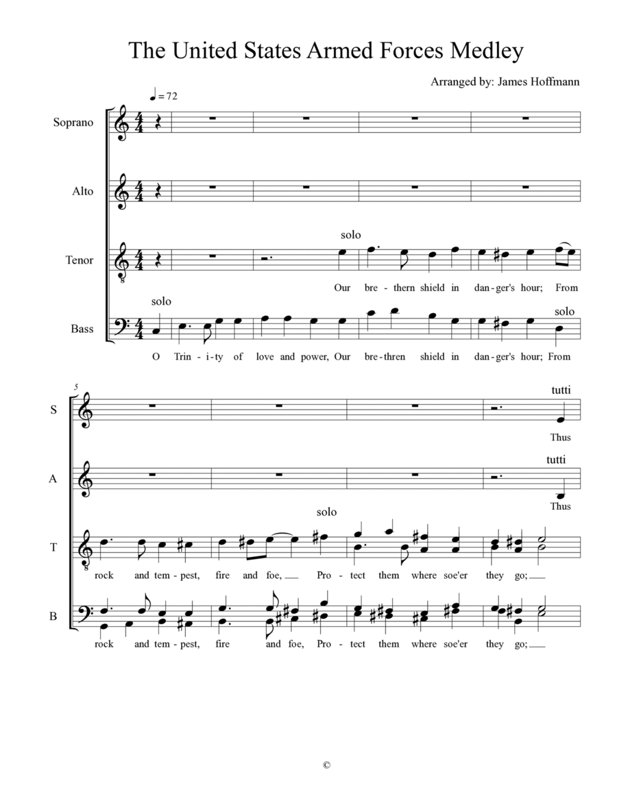 The United States Armed Forces Medley 4-Part scores gallery preview page 1