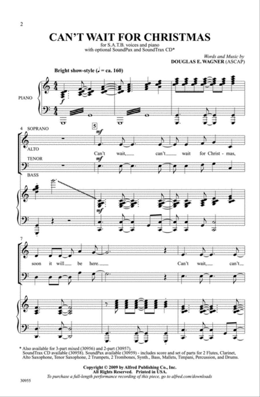 Can't Wait for Christmas 4-Part scores gallery preview page 2
