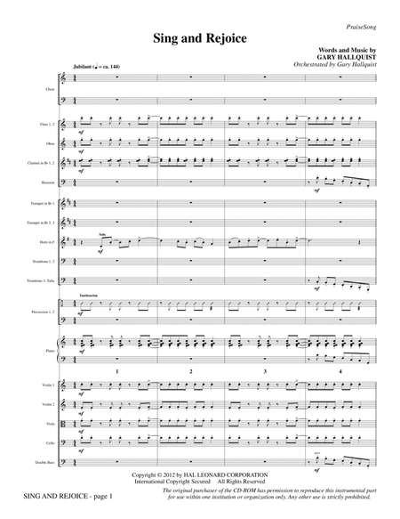Sing and Rejoice - Full Score