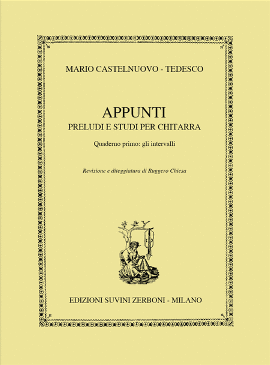 Appunti Op. 210 Parte 1 Gli Intervalli for Guitar Classical Guitar scores gallery preview page 1