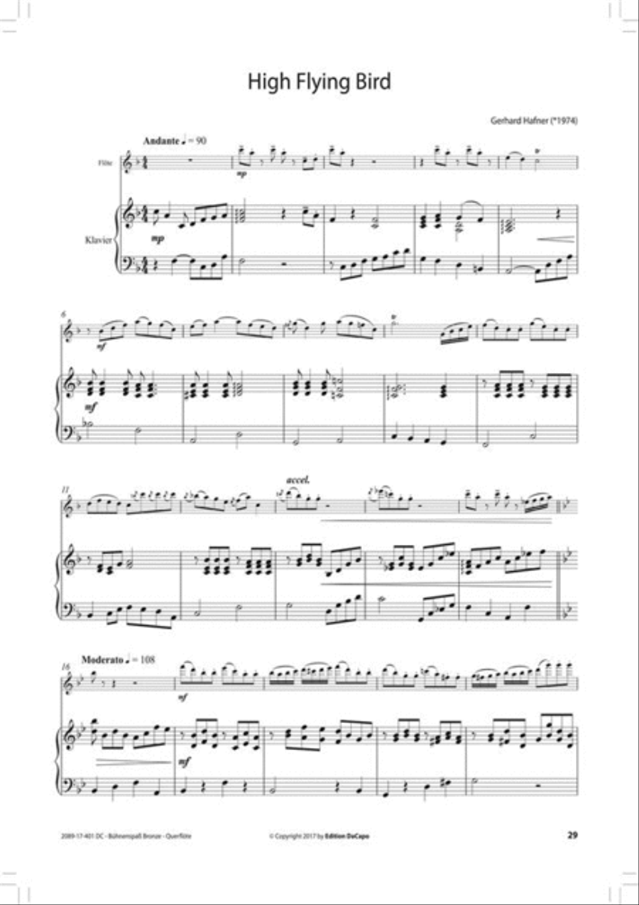 Da Capo Bühnenspaß Bronze - Klavierbegl Flöte Flute scores gallery preview page 4