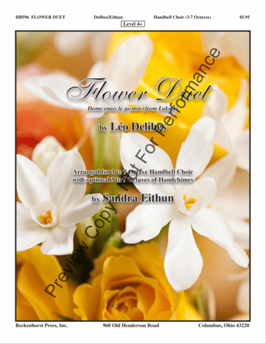 Flower Duet (Dome epais le jasmin (from Lakme) Handbell Choir scores gallery preview page 2
