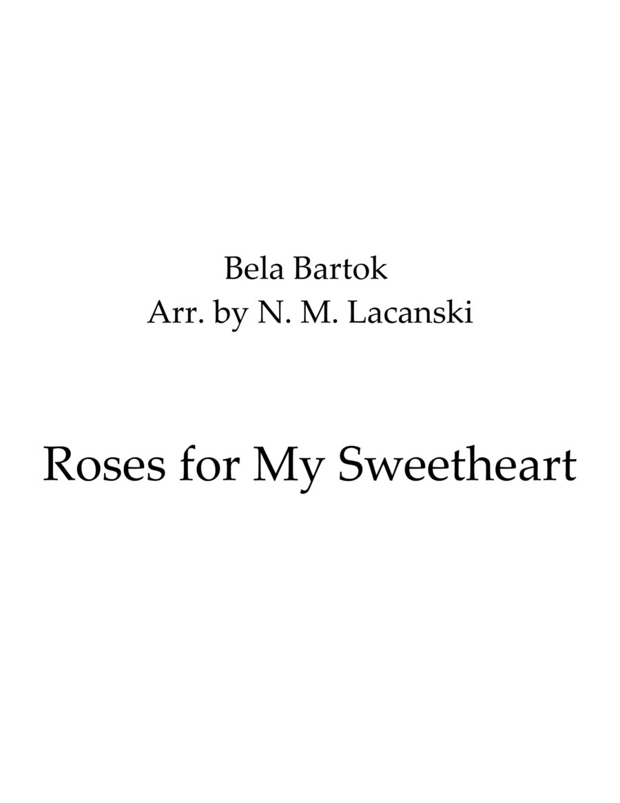 Roses for My Sweetheart Roses for My Sweetheart Woodwind Duet scores gallery preview page 1