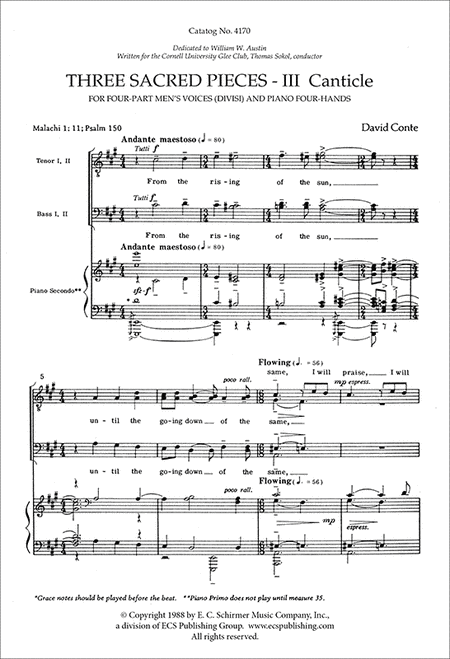 Canticle (No. 3 from Three Sacred Pieces)