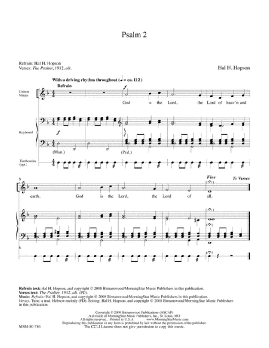 Psalm 2 4-Part scores gallery preview page 1