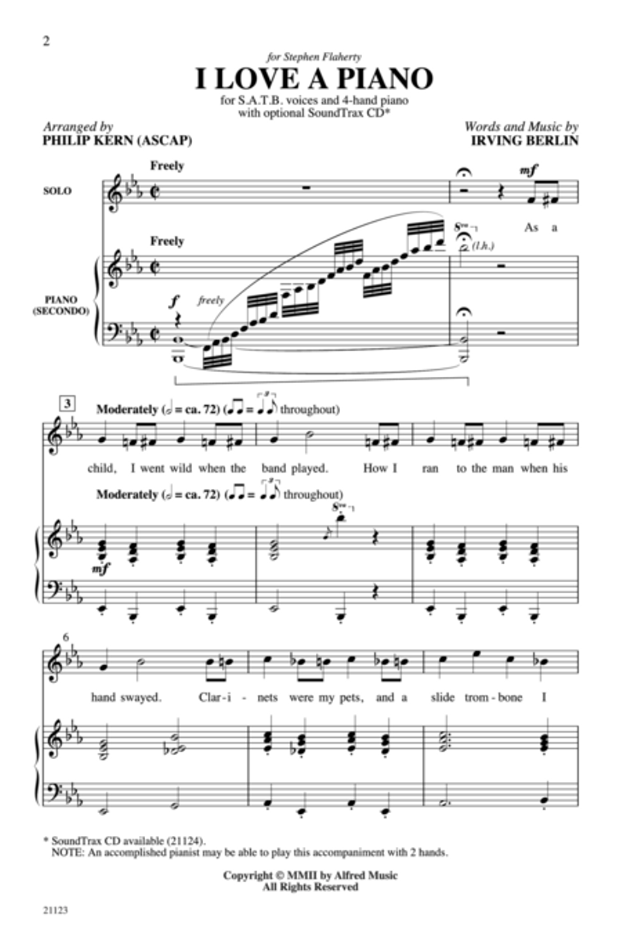 I Love a Piano 4-Part scores gallery preview page 26